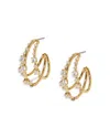 Nadri Everleigh Cubic Zirconia Split C Hoop Earrings In Gold