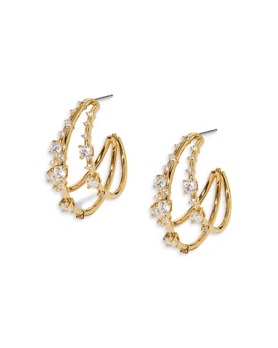Nadri Everleigh Cubic Zirconia Split C Hoop Earrings In Gold
