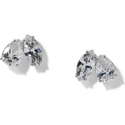 Nadri Everleigh Cubic Zirconia Stud Earrings In Metallic