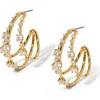 Nadri Everleigh Cubic Zirconia Split C Hoop Earrings In Gold