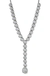 Nadri Farrah Cubic Zirconia Bezel Y-necklace In Rhodium