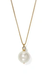 Nadri Farrah Xl Faux Pearl Pendant Necklace In Gold/faux Pearl
