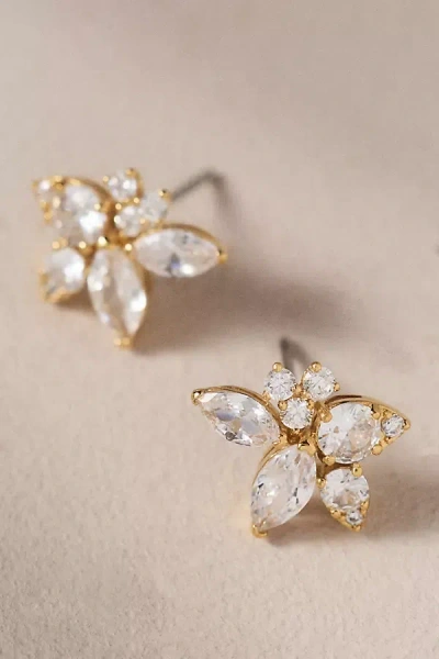 Nadri Floral Cluster Post Earrings In Gold