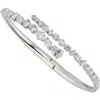 Nadri Flutter Cubic Zirconia Bypass Bracelet In Silver