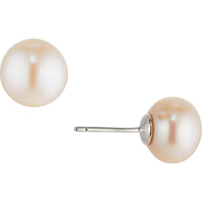 Nadri Freshwater Button Pearl Stud Earrings In Neutral