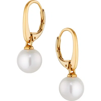 NADRI NADRI FRESHWATER PEARL LEVER-BACK EARRINGS