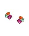 Nadri Frieda Multi Stone Cluster Stud Earrings In Multi