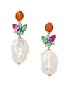 Nadri Frieda Multi Stone Drop Earrings In Multi