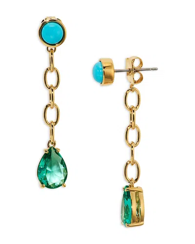 Nadri Frieda Multi Stone Front To Back Earrings In Blue