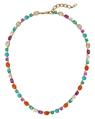 Nadri Frieda Multi Stone Full Collar Necklace, 16-18