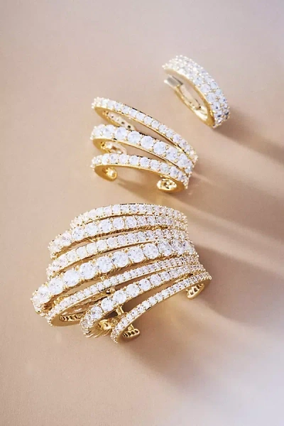 Nadri Glam Slam Ear Cuffs, Set Of 3 In Gold