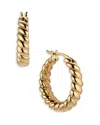 Nadri Golden Hour Twist Hoop Earrings In 18k Gold Plated In Gold