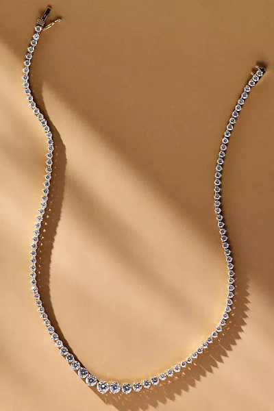 Nadri Graduated Tennis Necklace In Silver