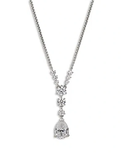 Nadri Halle Pendant Necklace In Rhodium