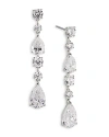 NADRI HALLE CUBIC ZIRCONIA LINEAR DROP EARRINGS