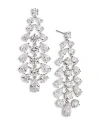 Nadri Halle Cubic Zirconia Statement Drop Earrings In Silver