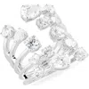 Nadri Hollywood Multi Row Cubic Zirconia Ring In Metallic