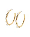 Nadri Large Farrah Faux Pearl Earrings In Gold