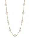 Nadri Imitation Pearl Station Necklace, 16 In Gold