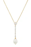 Nadri Imitation Pearl Y-necklace