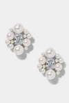 Nadri Ingrid Pearl And Cz Cluster Stud Earrings
