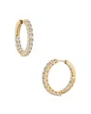 Nadri Inside Out Hoop Earrings In 18k Gold Plated Or Rhodium Plated