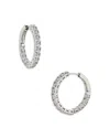 Nadri Inside Out Hoop Earrings In 18k Gold Plated Or Rhodium Plated In Silver