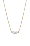 Nadri Isle Cubic Zirconia Frontal Necklace In Gold