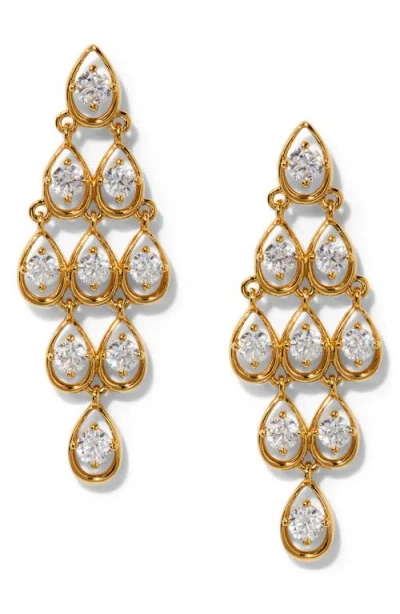 Nadri It Girl Kite Cubic Zirconia Drop Earrings In Gold