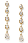 Nadri It Girl Cubic Zirconia Linear Drop Earrings In Gold