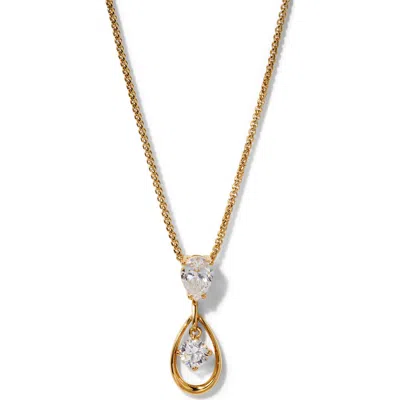 Nadri It Girl Pear Pendant Necklace In Gold