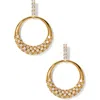 NADRI NADRI JUNO CUBIC ZIRCONIA FRONTAL HOOP EARRINGS