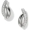 Nadri Juno Twist Pavé Cubic Zirconia J-hoop Earrings In Metallic