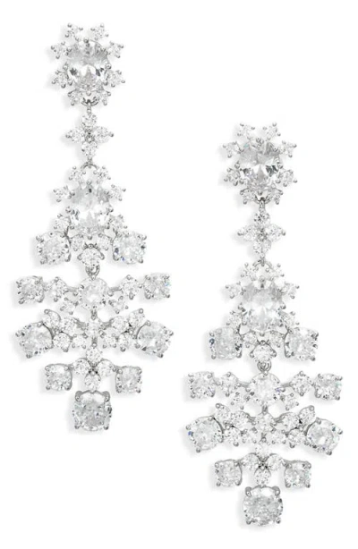 Nadri Large Drop Earrings In Transparent