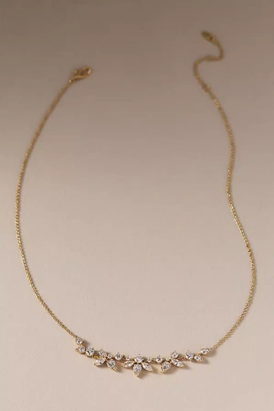 Nadri Laura Crystal Floral Necklace In Gold