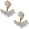 Nadri Le Bisou Cubic Zirconia Heart Ear Jacket Earrings In Gold