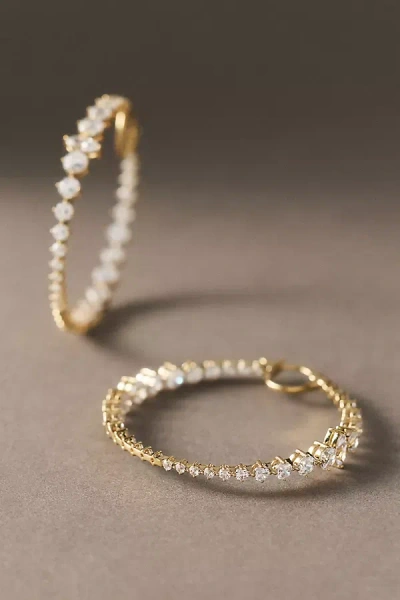 Nadri Leah Statement Hoop Earrings In Gold