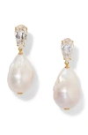 NADRI NADRI LONDON BAROQUE CULTURED PEARL DROP EARRINGS