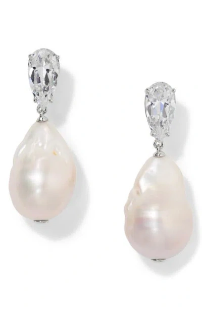 Nadri London Baroque Pearl Drop Earrings