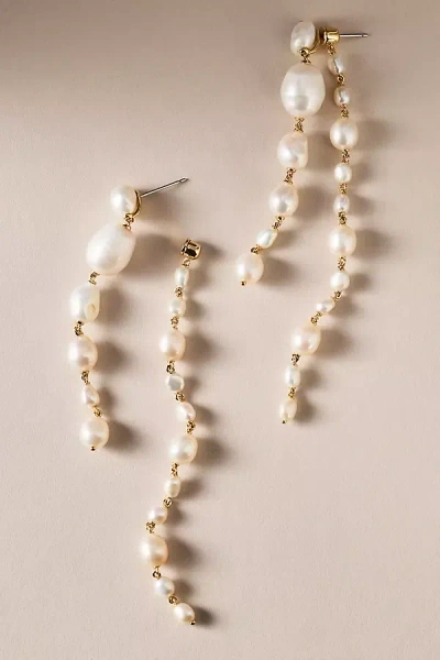 Nadri London Freshwater Pearl Drop Earrings In Gold