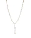 Nadri London Beaded Cultured Pearl Y-necklace In Gold/white