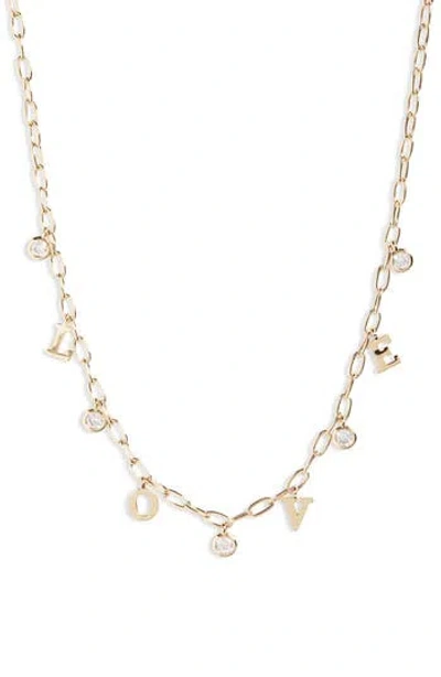 Nadri Love Shaky Charm Necklace In Gold