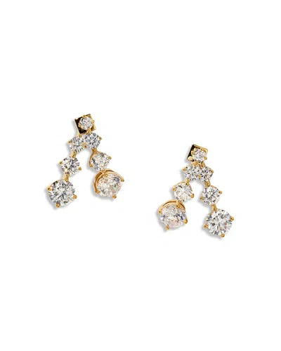 Nadri Lucia 18k Yellow Gold Plated Cubic Zirconia Split Drop Earrings