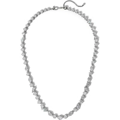 Nadri Lucia Mixed Cubic Zirconia Necklace In Silver