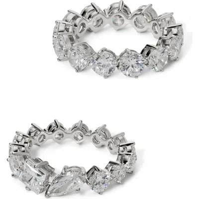 Nadri Lucia Set Of 2 Mixed Cubic Zirconia Rings In Gray