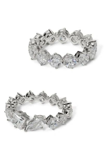 Nadri Lucia Set Of 2 Mixed Cubic Zirconia Rings In Silver