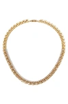 Nadri Twilight Pave & Curb Chain Link Bracelet In 18k Gold Plated In Gold