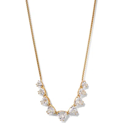 Nadri Luxor Cubic Zirconia Frontal Necklace In Gold