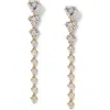Nadri Luxor Front To Back Linear Earrings In Gold