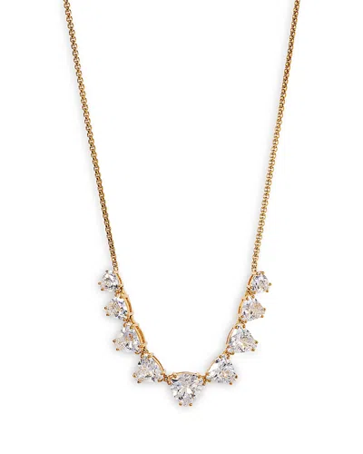 NADRI LUXOR TRILLION CUBIC ZIRCONIA FRONTAL NECKLACE, 16-18